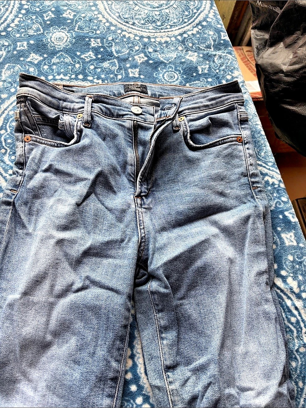 Citizens of Humanity Rocket Crop High Rise Skinny Distressed Skinny Jeans in